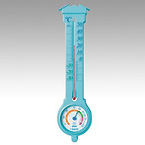 佐藤計量器　温湿度計 ライトブルー 【1031-20】（10個セット）